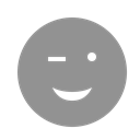 winking, Face LightSlateGray icon