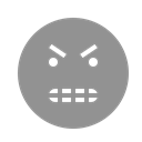 Angry, Face, Teeth LightSlateGray icon
