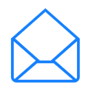 envelope, open, mail Black icon