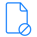 document, forbidden Black icon