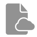Cloud, document LightSlateGray icon