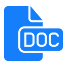 Doc, document, File DodgerBlue icon