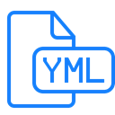 document, File, yml Black icon