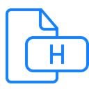 File, document, H Icon