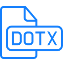 dotx, document, File Black icon
