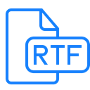 Rtf, document, File Black icon