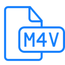document, m4v, File Black icon