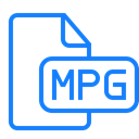 mpg, File, document Black icon