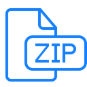 document, File, Zip Black icon