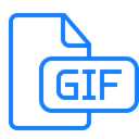 document, Gif, File Black icon