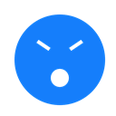 Face, Closed, mouth, open, Eyes DodgerBlue icon