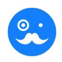 moustache, Face DodgerBlue icon