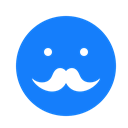 Face, moustache DodgerBlue icon
