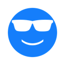sunglasses, Face DodgerBlue icon