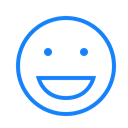 Face, laughing Black icon