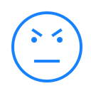 Angry, Face Black icon
