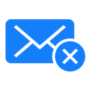 cancel, mail DodgerBlue icon