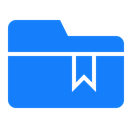 bookmark, Folder DodgerBlue icon