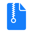 Zip, document DodgerBlue icon