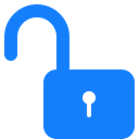 open, Lock DodgerBlue icon