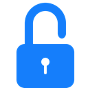 open, Lock DodgerBlue icon