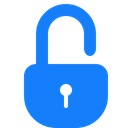 Lock, open DodgerBlue icon