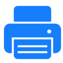 Text, printer DodgerBlue icon