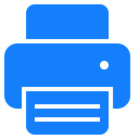 Text, printer DodgerBlue icon