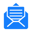 mail, envelope, open DodgerBlue icon