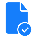 Checked, document DodgerBlue icon