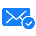 Checked, mail DodgerBlue icon