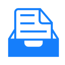 document, inbox, Text DodgerBlue icon