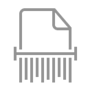 document, shred Black icon