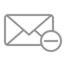 remove, mail Black icon