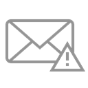 mail, Error Black icon
