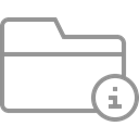 Folder, Information Black icon