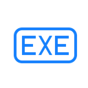 Exe, File Black icon