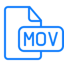 document, File, Mov Black icon