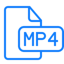 File, document, Mp4 Black icon