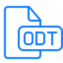 document, Odt, File Black icon