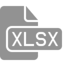 File, document, xlsx LightSlateGray icon