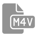 m4v, File, document LightSlateGray icon