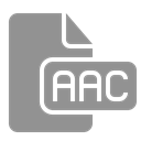 File, Aac, document LightSlateGray icon