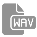 File, document, Wav LightSlateGray icon