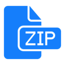 Zip, document, File DodgerBlue icon