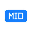 Mid, File Black icon