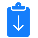 download, Clipboard DodgerBlue icon