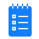 list, Notebook DodgerBlue icon