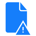 Error, document DodgerBlue icon