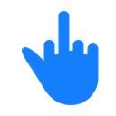 Finger, Middle DodgerBlue icon
